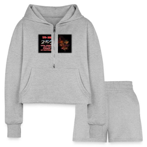 1776 - 2026 - 250 Years USA | Fireworks - Women’s Cropped Hoodie & Jogger Short Set