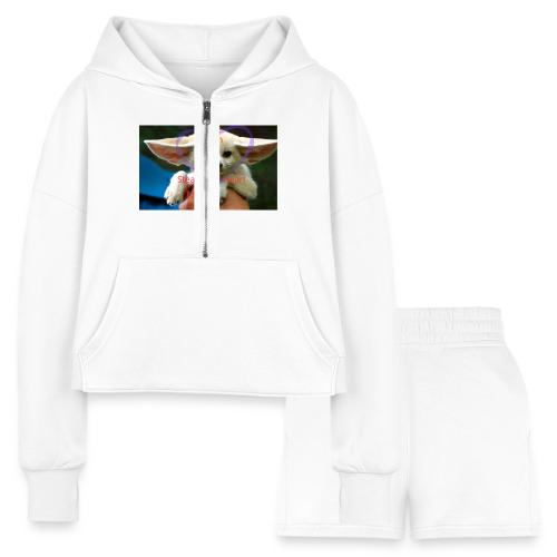 baby fox - Women’s Cropped Hoodie & Jogger Short Set