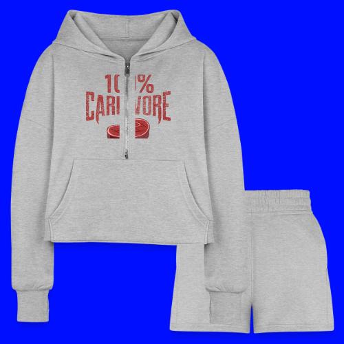 100% Carnivore - Women’s Cropped Hoodie & Jogger Short Set