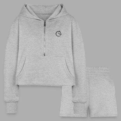 embroidered horsey! - Women’s Cropped Hoodie & Jogger Short Set
