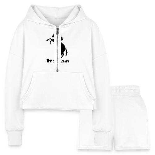Italian Stallion - Women’s Cropped Hoodie & Jogger Short Set