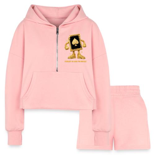 Forget A King I'm An Ace - Women’s Cropped Hoodie & Jogger Short Set