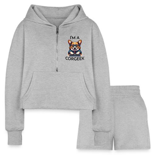 I'm A Corgeek - Women’s Cropped Hoodie & Jogger Short Set
