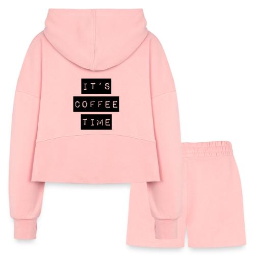 It's Coffee Time - Women’s Cropped Hoodie & Jogger Short Set