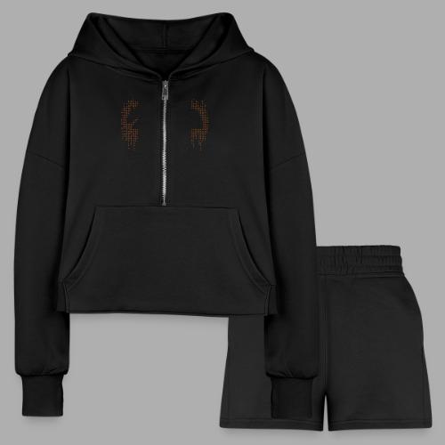 Dots_Right - Women’s Cropped Hoodie & Jogger Short Set