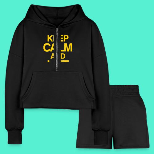 Keep Calm Gym Motivation - Women’s Cropped Hoodie & Jogger Short Set