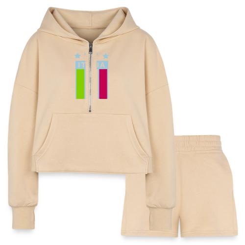 4 Star Italia Shield - Women’s Cropped Hoodie & Jogger Short Set