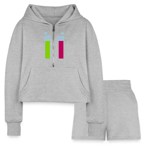 4 Star Italia Shield - Women’s Cropped Hoodie & Jogger Short Set
