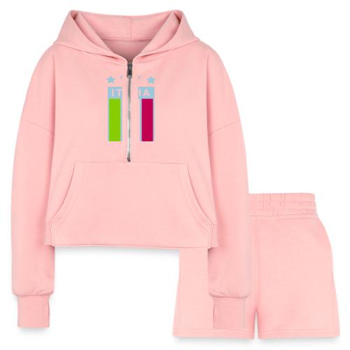 4 Star Italia Shield - Women’s Cropped Hoodie & Jogger Short Set