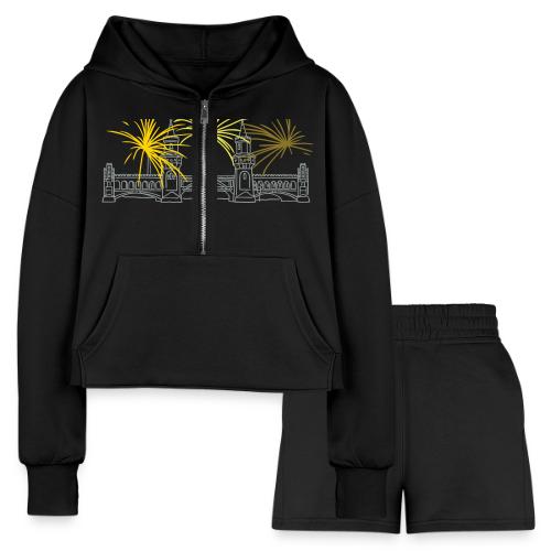 Oberbaum Bridge in Berlin - Women’s Cropped Hoodie & Jogger Short Set