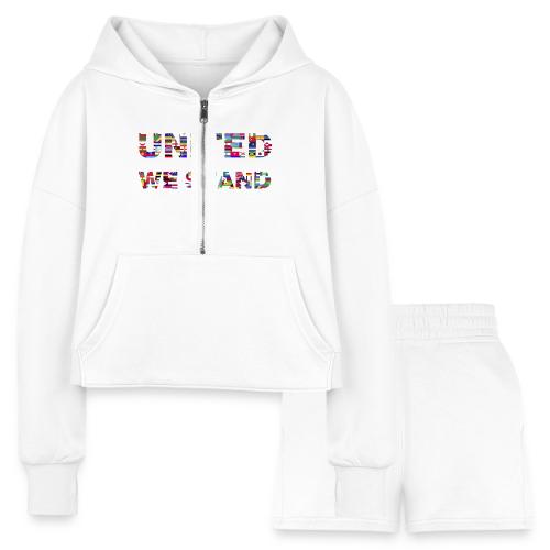 UNITED WE STAND - Women’s Cropped Hoodie & Jogger Short Set