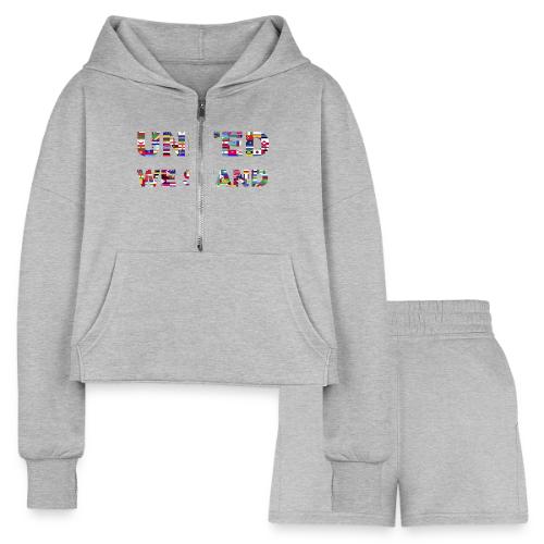 UNITED WE STAND - Women’s Cropped Hoodie & Jogger Short Set