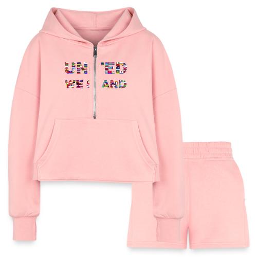 UNITED WE STAND - Women’s Cropped Hoodie & Jogger Short Set