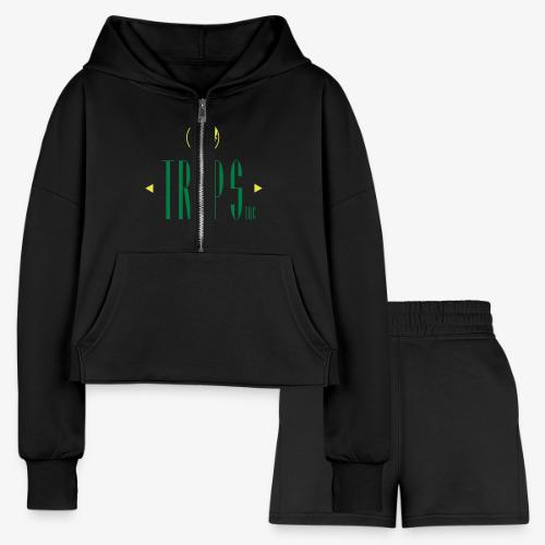 Original Trips Inc.™ logo multicolored design - Women’s Cropped Hoodie & Jogger Short Set