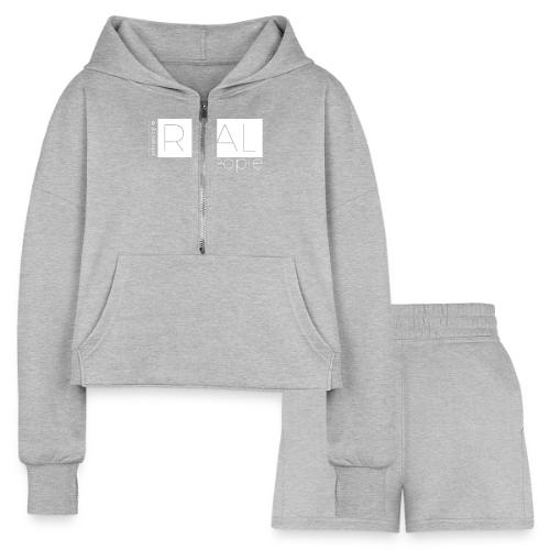 Real in white - Women’s Cropped Hoodie & Jogger Short Set