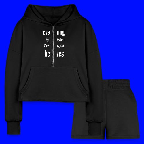 Everything is Possible - Women’s Cropped Hoodie & Jogger Short Set