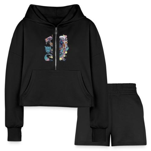 Kitsune Street Rebel - Women’s Cropped Hoodie & Jogger Short Set