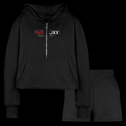 PARAFlixx White Grunge - Women’s Cropped Hoodie & Jogger Short Set