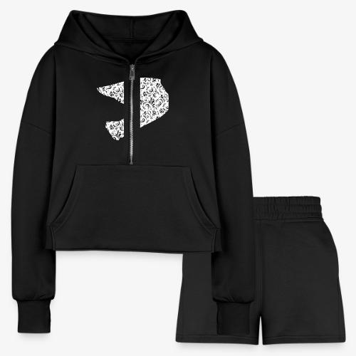 Floral Helmet - Women’s Cropped Hoodie & Jogger Short Set