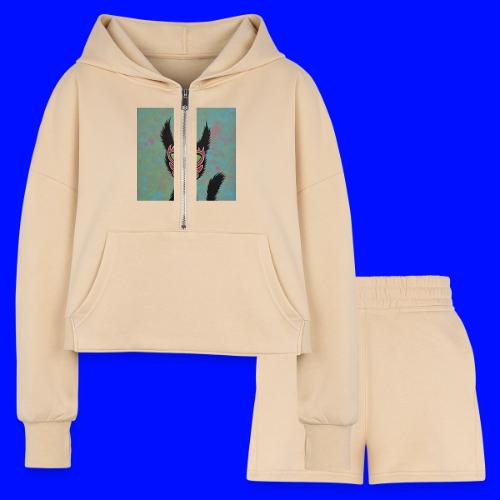 No Walls can stop me - Women’s Cropped Hoodie & Jogger Short Set