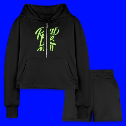 realliferap1_twocolor_rev - Women’s Cropped Hoodie & Jogger Short Set