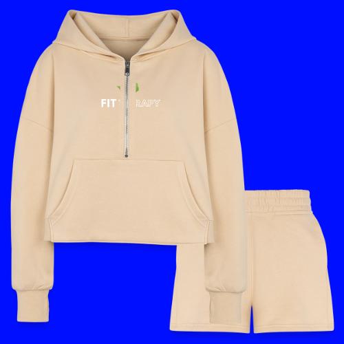 fit therapy - Women’s Cropped Hoodie & Jogger Short Set