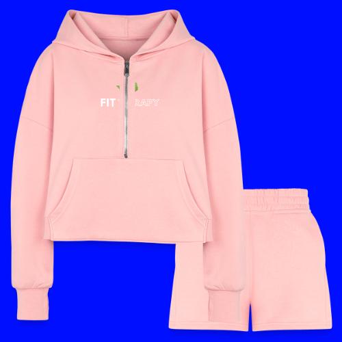 fit therapy - Women’s Cropped Hoodie & Jogger Short Set