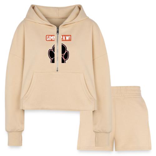 Jack-Jack’s Paw (Proceeds go to ASPCA!) - Women’s Cropped Hoodie & Jogger Short Set