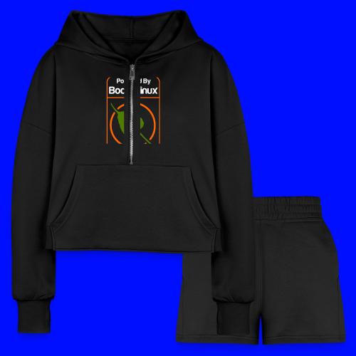 Powered by Bodhi Linux - Women’s Cropped Hoodie & Jogger Short Set