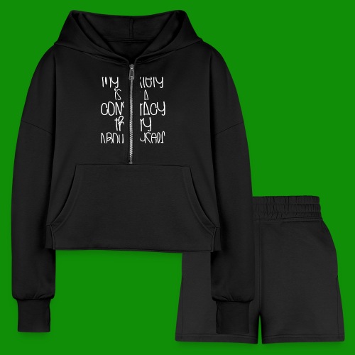 Anxiety Conspiracy Theory - Women’s Cropped Hoodie & Jogger Short Set