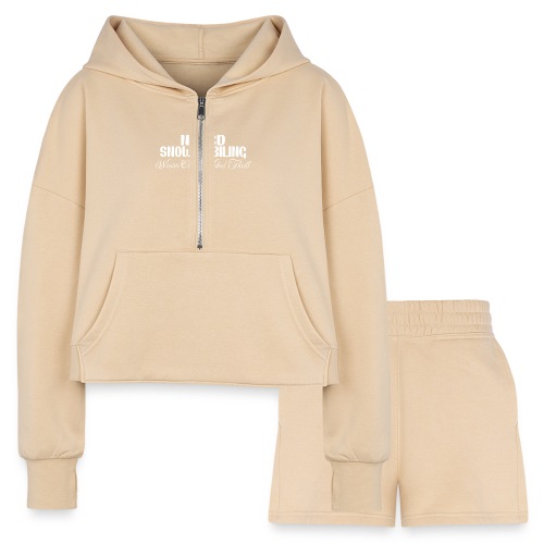 Naked Snowmobiling - Women’s Cropped Hoodie & Jogger Short Set