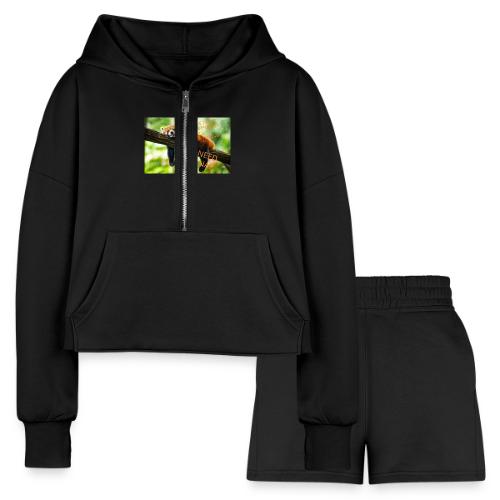 Fox napping meme - Women’s Cropped Hoodie & Jogger Short Set