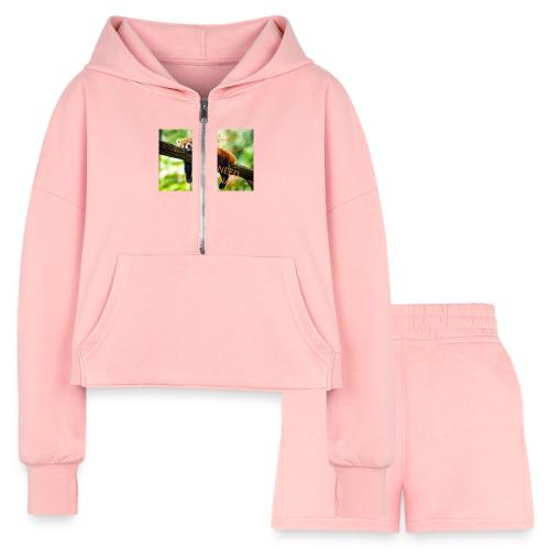 Fox napping meme - Women’s Cropped Hoodie & Jogger Short Set