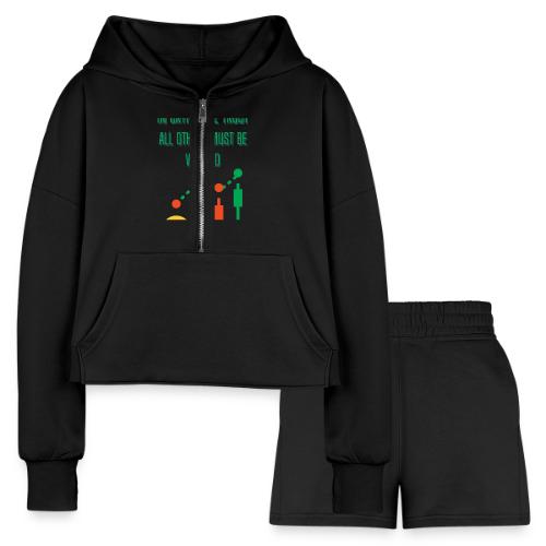Sarcastic Bitcoin Investor T-shirt - Women’s Cropped Hoodie & Jogger Short Set