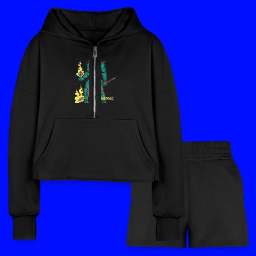 Afronaut - Women’s Cropped Hoodie & Jogger Short Set