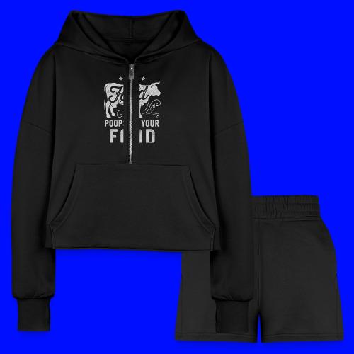 My Food Poops on Your Food - Women’s Cropped Hoodie & Jogger Short Set