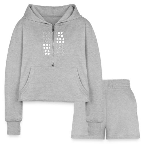 Quit upside white - Women’s Cropped Hoodie & Jogger Short Set