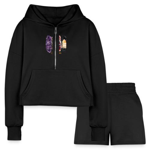 Spooky Cute Halloween Treats Art - Women’s Cropped Hoodie & Jogger Short Set