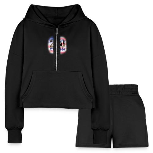 1776 - 2026 | 250 Years USA - Women’s Cropped Hoodie & Jogger Short Set