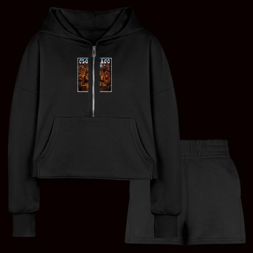 The Clown Taco Circus Humor Character - Women’s Cropped Hoodie & Jogger Short Set