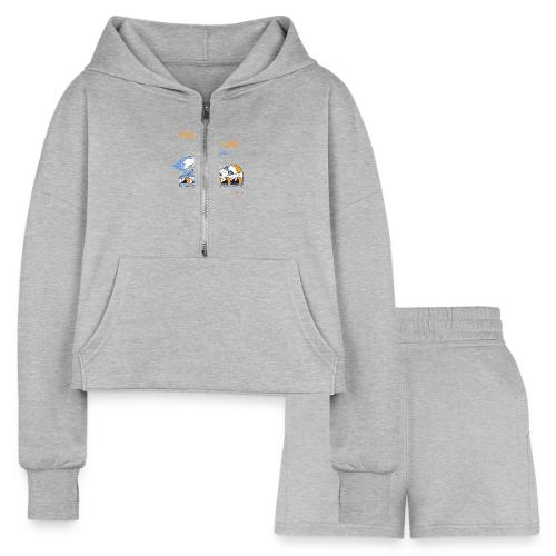 Follow me to the wall - Women’s Cropped Hoodie & Jogger Short Set