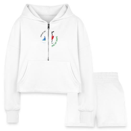pilgrims of hope 2025 logo (Jubilee Year 2025) - Women’s Cropped Hoodie & Jogger Short Set