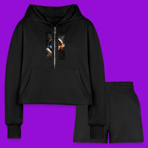 EntangledPhotonsWormhole - Women’s Cropped Hoodie & Jogger Short Set