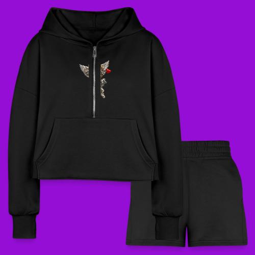 Metallic Cupid - Women’s Cropped Hoodie & Jogger Short Set