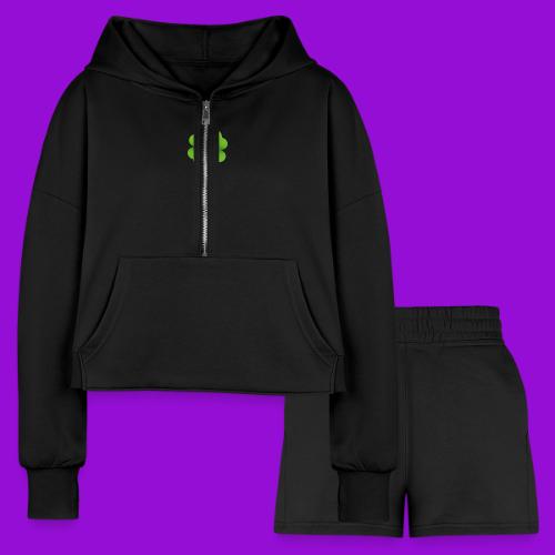 Four leaf clover - Women’s Cropped Hoodie & Jogger Short Set