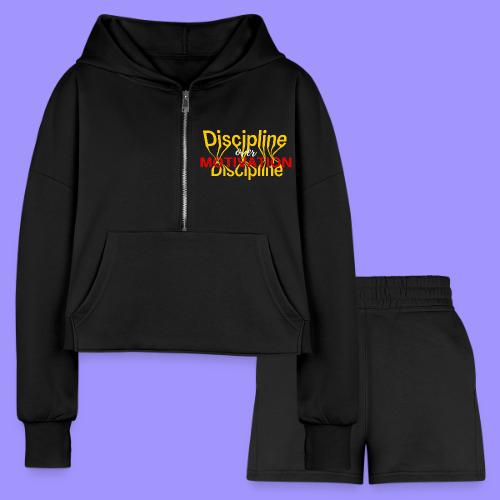 Discipline Over Motivation - Women’s Cropped Hoodie & Jogger Short Set