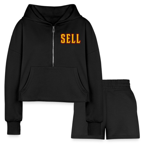 Sell (Red Accents) - Women’s Cropped Hoodie & Jogger Short Set
