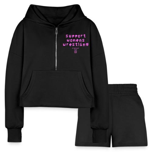 Support Womens Wrestling - Women’s Cropped Hoodie & Jogger Short Set