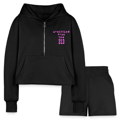 Wrestling from the 313 (pink) - Women’s Cropped Hoodie & Jogger Short Set