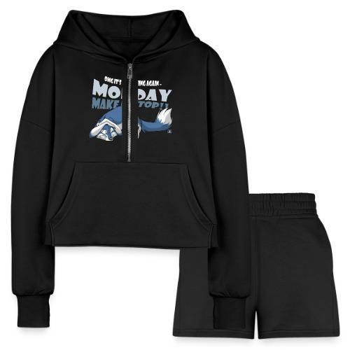 Monday - Make it stop! (blue) - Women’s Cropped Hoodie & Jogger Short Set